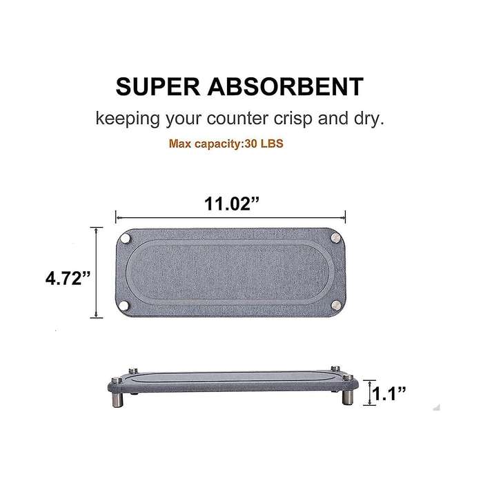 Sink Instant Dry Kitchen Sink Organizer 2 Pack,diatomaceous Earth Stone Sink Tray