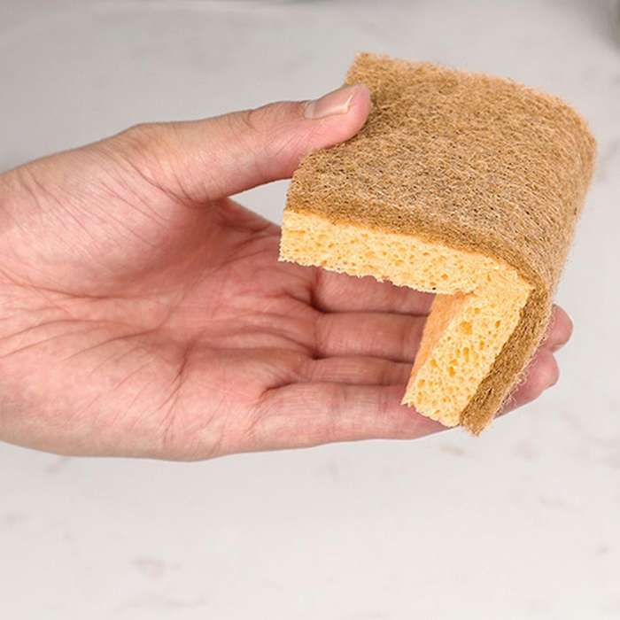 Sisal Wood Pulp Cotton Scouring Pad Bowl Sponge Wiping Cloth Kitchen Absorbing Water and Non-Stick O