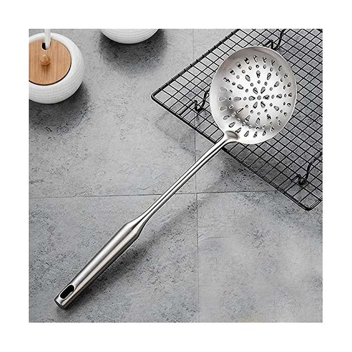 Skimmer Colander Stainless Steel with Long Handle Colander for Kitchen and Catering Hot Pot Frying