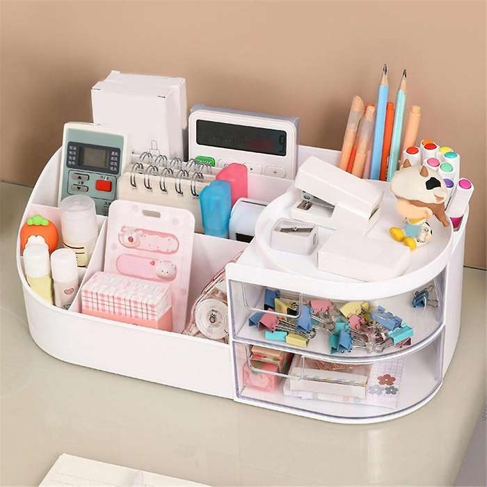 Skin Care Organizer,Makeup Desk Organizer with Drawers,Countertop Organizer for Cosmetics,Vanity Bru