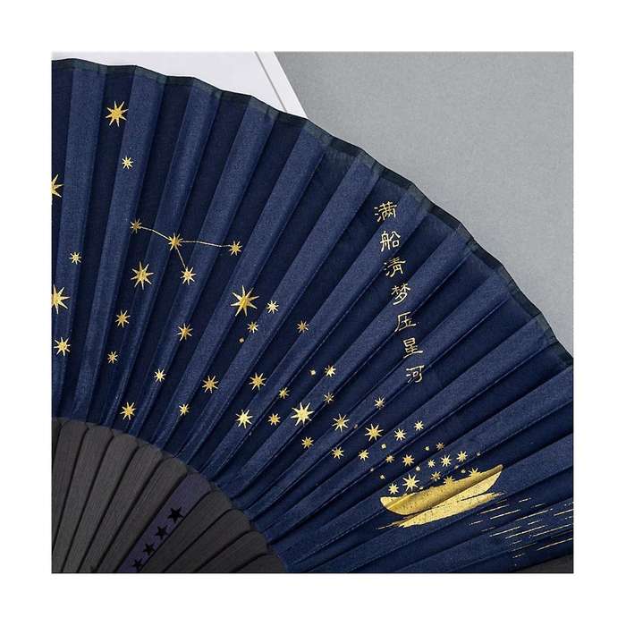 Small Folding Hand Fan for Women Japanese Vintage Style Bamboo Silk Fans for Party Wedding Dancing