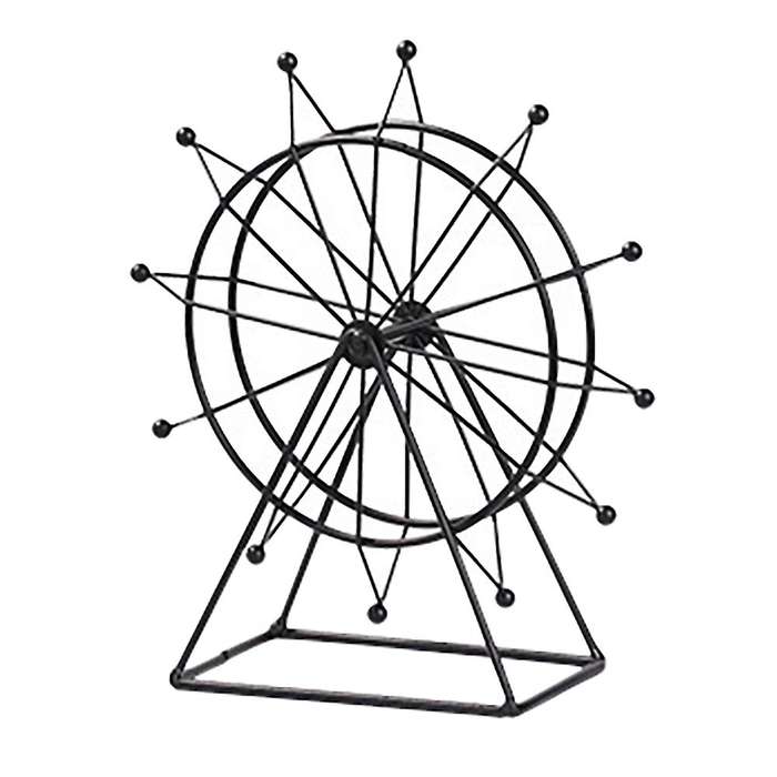 Small Rotating Wheel Metal Miniatures for Interior Metal Decorations Home Decoration Crafts Ornament