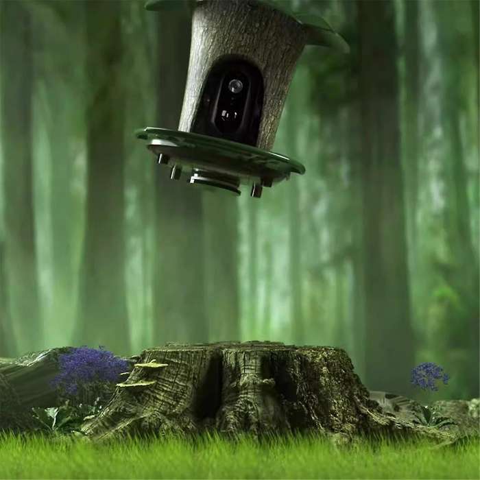 Smart Bird Feeder Bird Feeder with Camera Remote Connected Bird Watching for Automatically Capturing