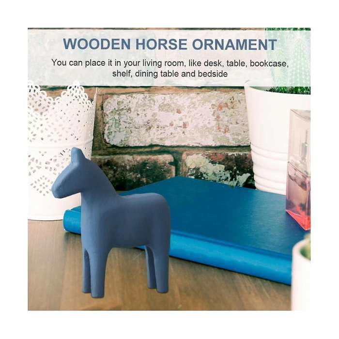 Small Wooden Horse Ornament Retro Home Decor Animals for Desktop Horse Figure Mini Rocking Horse Abs