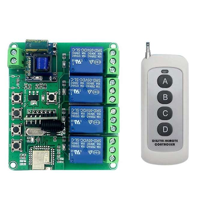 Smart Home Switch AC70-277V 4 Channel WIFI 50M IR Control Roll Gate Jog Inching Self-Locking for Ale