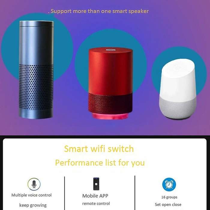 Smart Home Switch AC70-277V 4 Channel WIFI 200M IR Control Roll Gate Jog Inching Self-Locking for Al