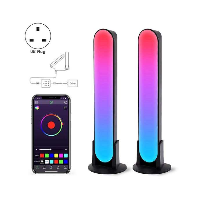 Smart Led Light with Uk Plug Bar Rgb Atmosphere Light Music Synchronization Multiple Modes Tv Wall