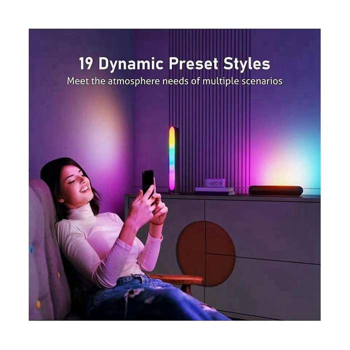 Smart Led Light with Uk Plug Bar Rgb Atmosphere Light Music Synchronization Multiple Modes Tv Wall