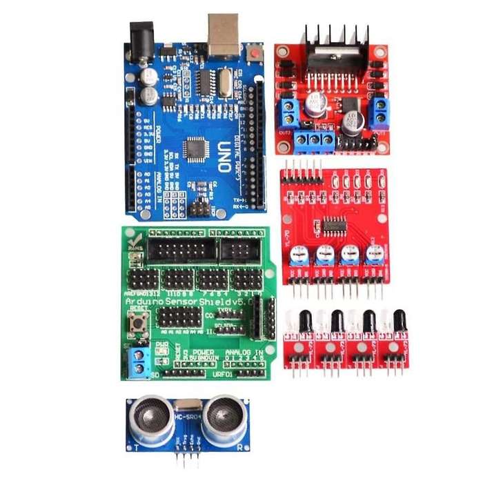 Smart Robot Car Chassis Kit Speed Encoder Battery Box 4WD Ultrasonic Module