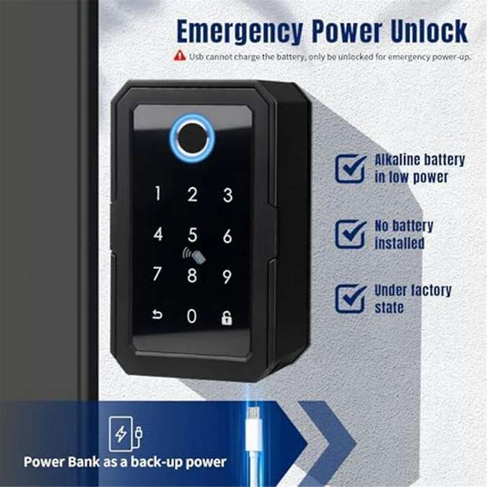 Smartkey Lock Box, Home Key Wireless Smartlock Box, Electronic Key Box App Digital Code Bluetooth Ke