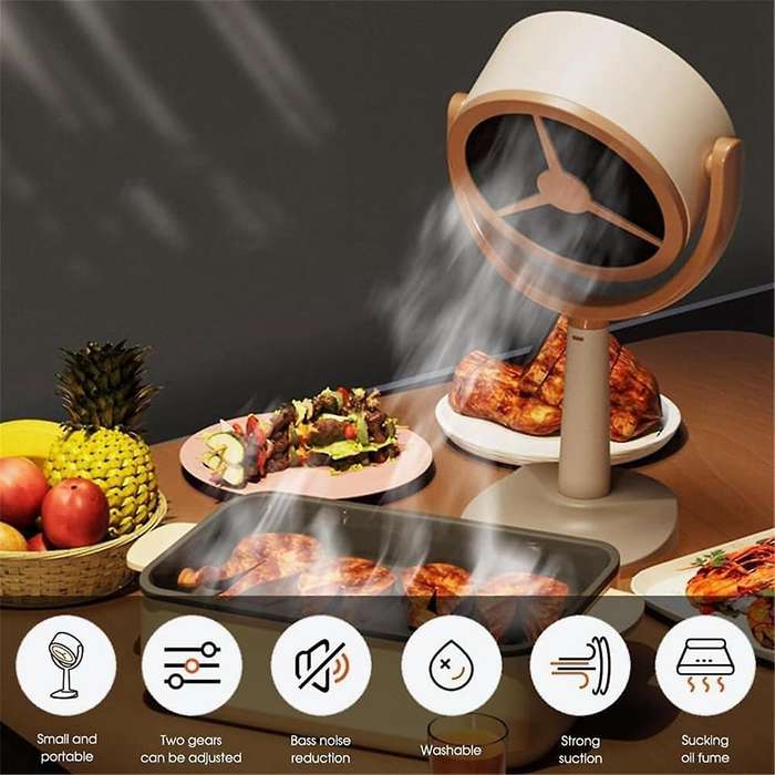 Smoke Purifier Portable Smoke Purifier Fan Range Hood with Replaceable Activated Carbon Filter Cotto