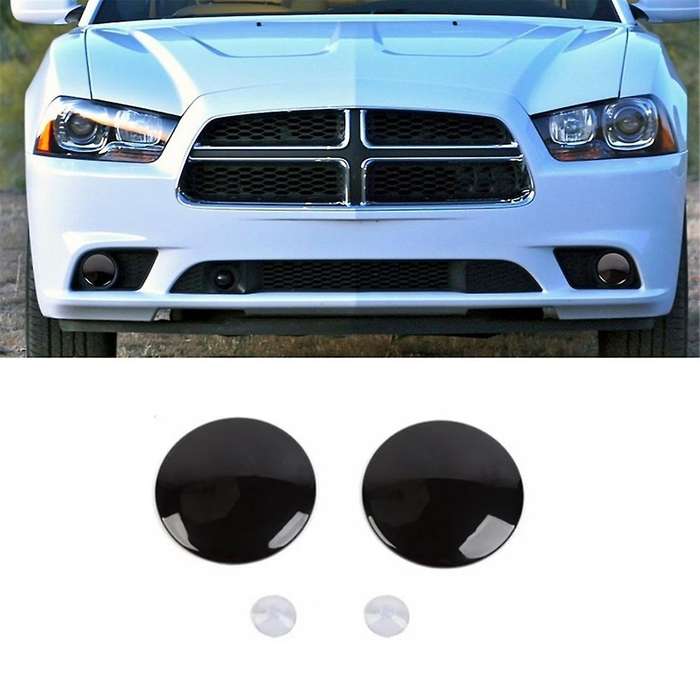 Smoky Black Car Front Fog Light Lamp Decoration Cover Trim for Charger 2011-2014 Exterior Accessorie