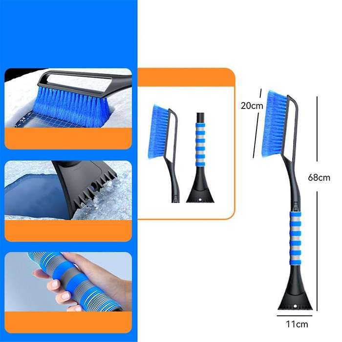 Snow Removal Brush Detachable De-icer for Car Windshield, Car Snow Plow and Brush for Car Truck Suv