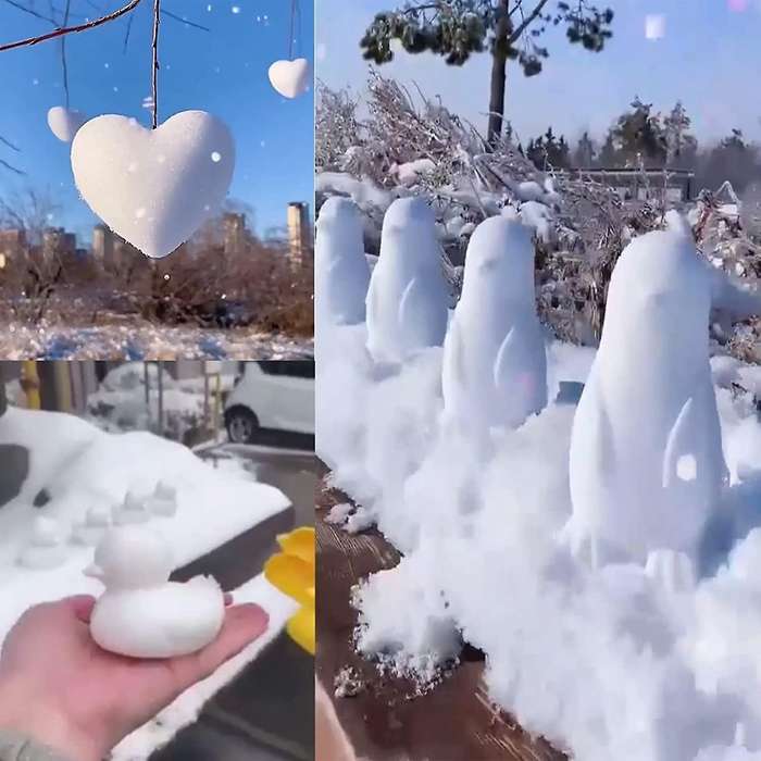 Snow Toys Kit 5 Pcs Tool Snow Toys Kids Winter Outdoor Toys Snow Ball Clip Snow Games for Kids and A