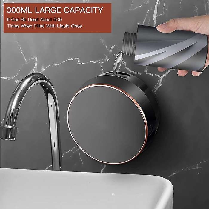 Soap Dispenser Automatic, Electric Soap Dispenser Touchless Foam Soap Dispenser Black Rechargeable
