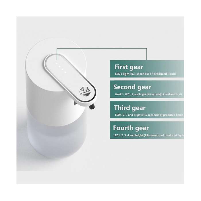 Soap Dispenser, Automatic Foam, Wall Hanging, Dispenser, 4 Levels Of Discharge Levels, Rechargeable