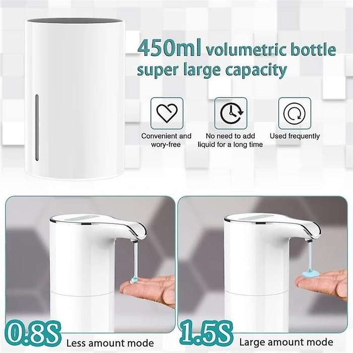 Soap Dispenser Automatic - Touchless USB Rechargeable Electric Liquid Soap Dispenser Waterproof Adj