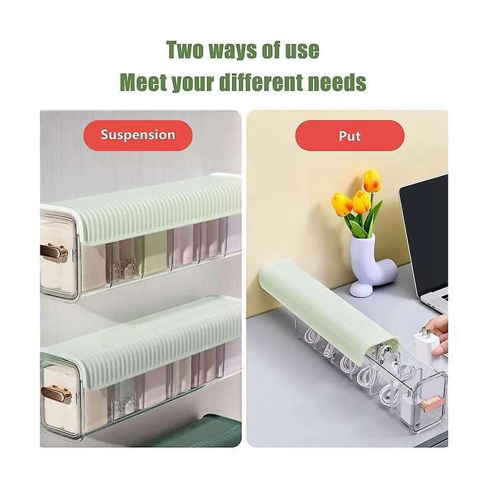 Socks Underwear Wall-mounted Drawer Organizer, Non-punched Multifunctional Transparent Storage Box