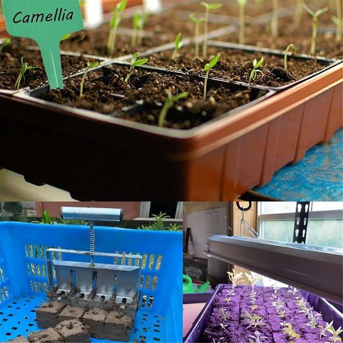 Soil Blocker with Seed Pin, Handheld Soil Blocking Tool, Handheld Seedling Incubator for Seed Starti