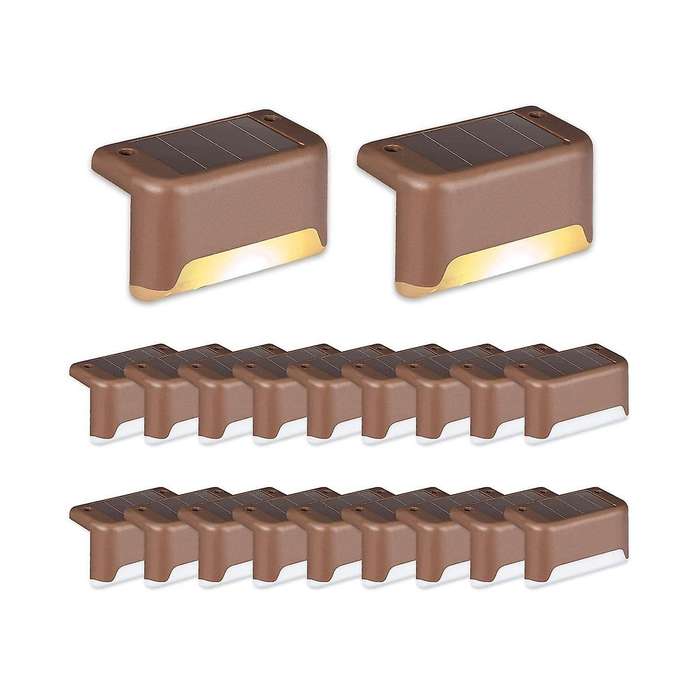 Solar Deck Lights Outdoor 16 Pack, Solar Step Lights Waterproof Led Solar Lights for Outdoor Stairs,