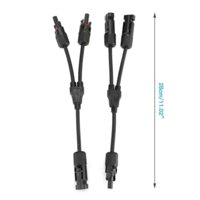 Solar Connectors Y Branch Parallel PV Adapter Cable Wire Plug Tool Kit for Solar Panel(M/FF+F/MM)