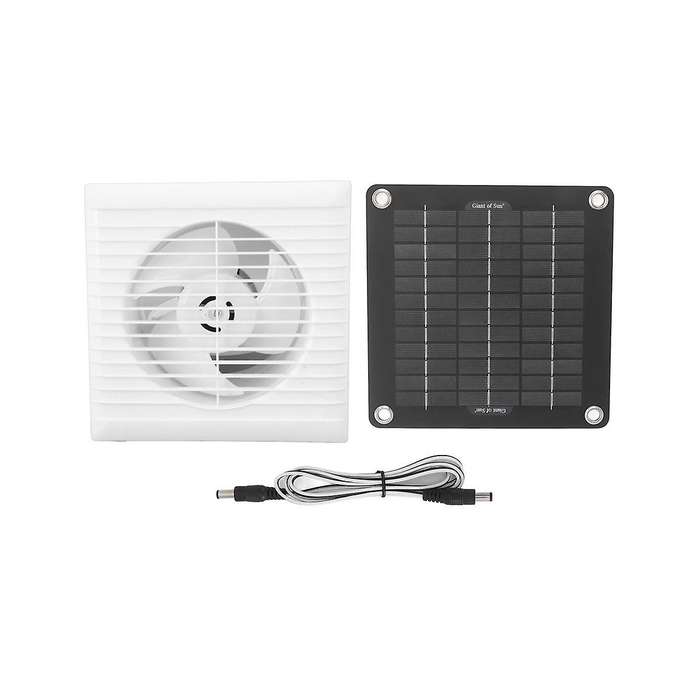 Solar Fan for Greenhouse - 50w Solar Panel + 10 Inch Solar Exhaust Fan for Shed, Chicken Coop, Gree