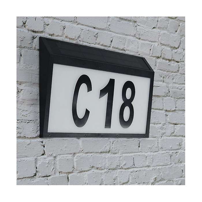Solar Door Light Address Indication Number Plate Solar Address Sign with Light Address Plate Outdoo