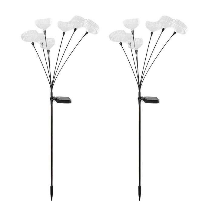 Solar Fiber Optic Jellyfish Light Outdoor Light Waterproof Led Garden Landscape Light Ground Plug La
