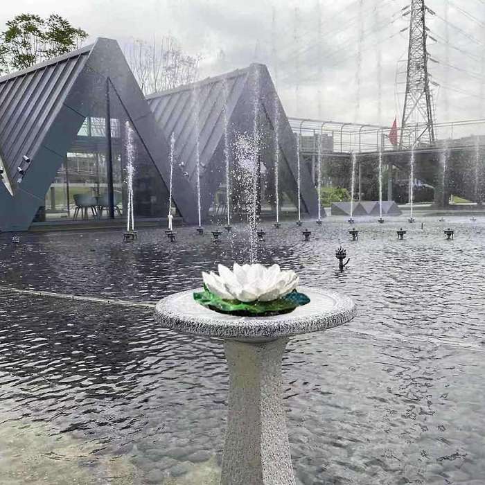 Solar Fountain Bird Bath, Lotus Waterscape Garden, Floating Water Fountain for Bird Bath, Fish Tank,
