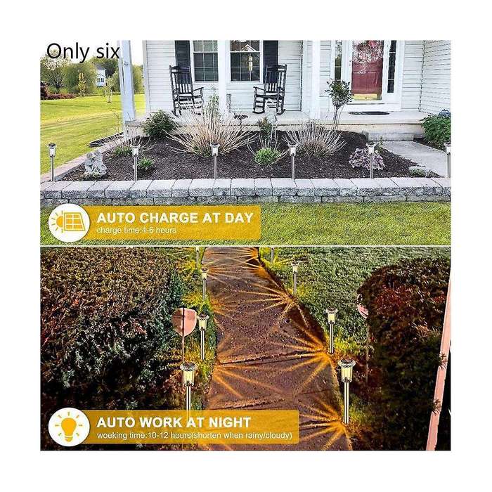 Solar Garden Lights Outdoor, Led Solar Garden Lights Outdoor Lawn , Led Solar Ground Lights (warm W