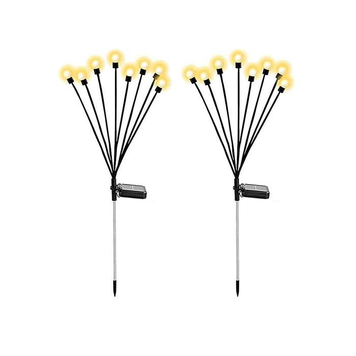 Solar Garden Lights, Upgraded 8led Firefly Lights Solar Outdoor Waterproof, Swaying Lights Decorati