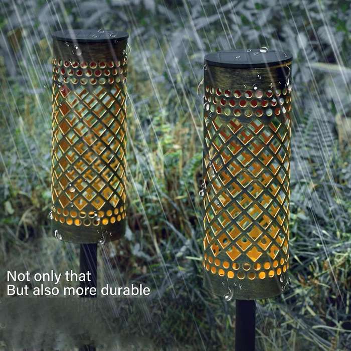 Solar Lights for Outdoor Garden Decoration, Pack of 2 Solar Lanterns for Outdoor Warm White, IP65 Wa