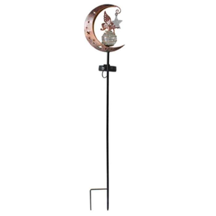 Solar Outdoor Decor, Moon Spirit Glass Ball & , Waterproof Warm LED Light Decor Pathway Patio