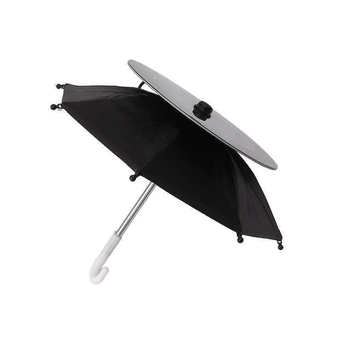 Solar Phone Usb Umbrella for Outdoor Cycling Fishing, Phone Mini Umbrella Sun Shade Usb Charging wit