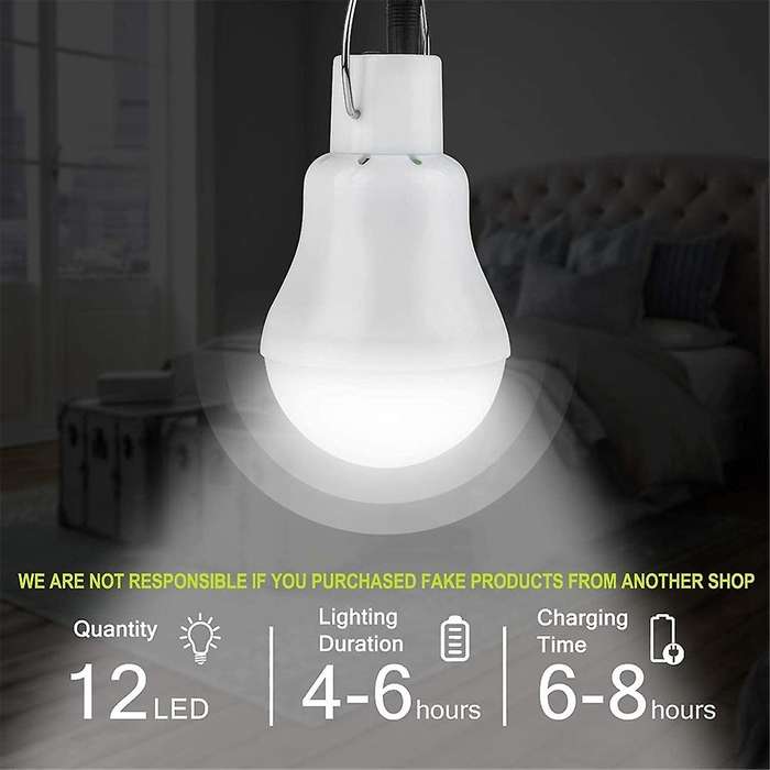 Solar Rechargeable Emergency Light Bulb Led Light Sensing Remote Control Camping Light