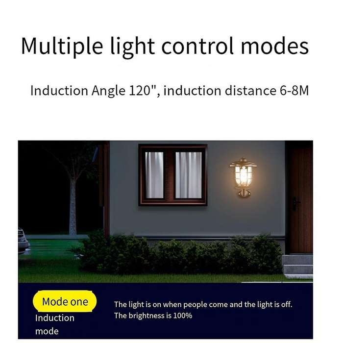 Solar Sensor Wall Mounted Lights Waterproof Garden Landscape Lights for Garden Villa Small Yard Dec
