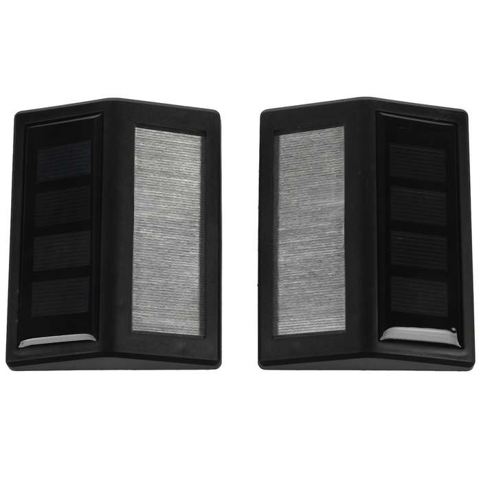 Solar Wall Light 6 Led Smart Human Body Induction Lawn Light Outdoor Garden Wall Sensor Light Black+