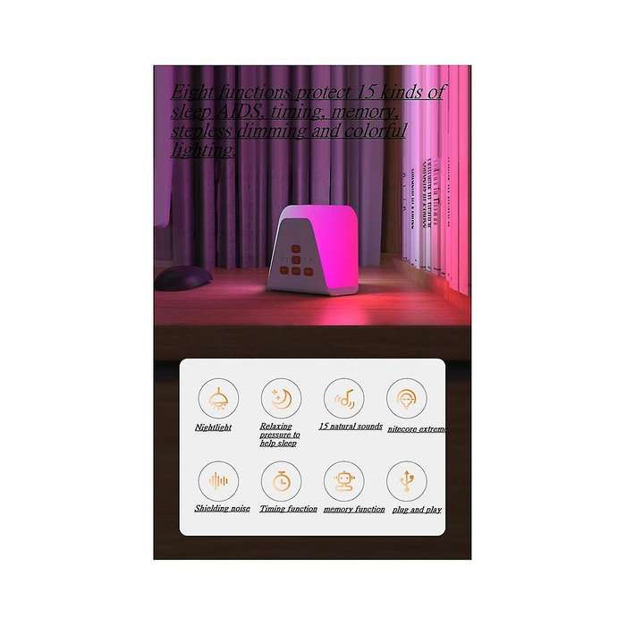 Sound Machine and Alarm Clock White Noise Sound Machine Night Light Sleep Instrument Atmosphere Lam