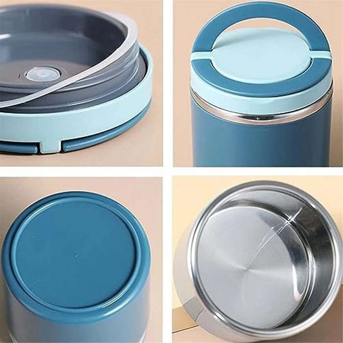 Soup Vacuum for Hot Food, 1000 Ml Food Flask Stainless Steel Vacuum Insulated Food Jars with Handle