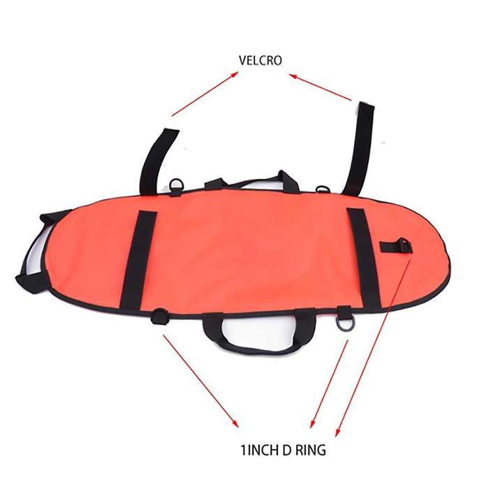 Spearfishing Inflation Buoy Scuba Diving Signal Float Ball with Flag 25 Meters of Rope Reflective St