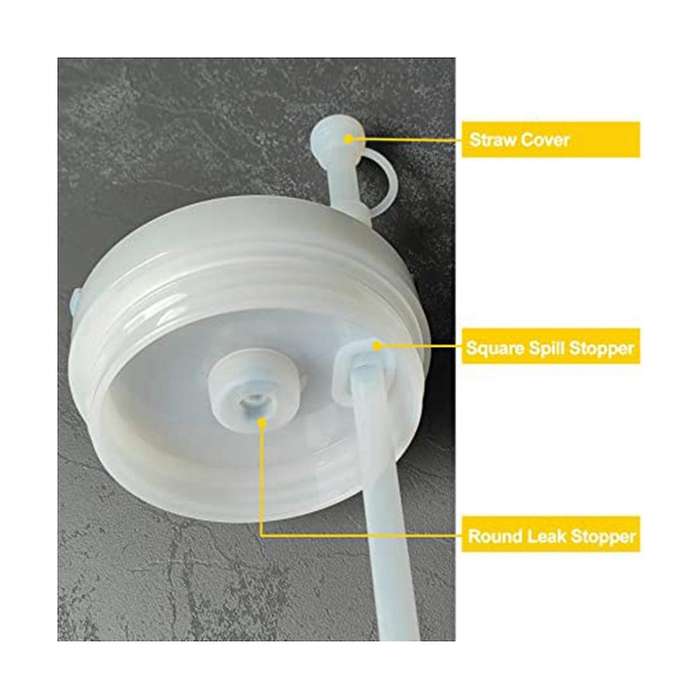 Spill Proof Stopper, for 1.0 40oz/ 30oz, Including 2 Straw Cover Cap, 2 Spill Stopper and 2 Leak St