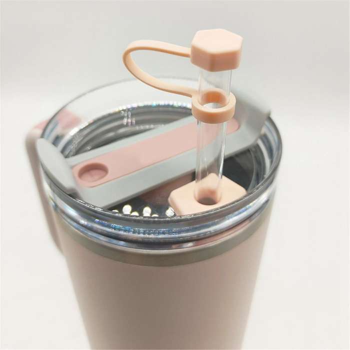 Spill Stopper for 2.0 Set of 4 Silicone Leak Proof Stopper Cup Accessory Straw Cover Round&Trapezoid