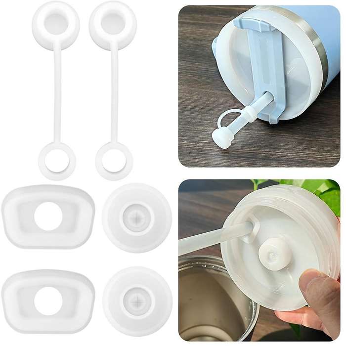Spill Stopper Set for 2.0/1.0 40oz 30oz, Accessories Straw Cover Cap, Fix Leak Stopper Lid Spill Plu