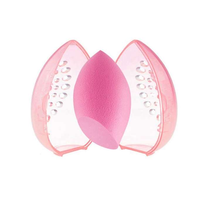Sponge Storage Box Makeup Powder Puff Empty Egg Shaped Transparent Powder Puff Makeup Storage Box