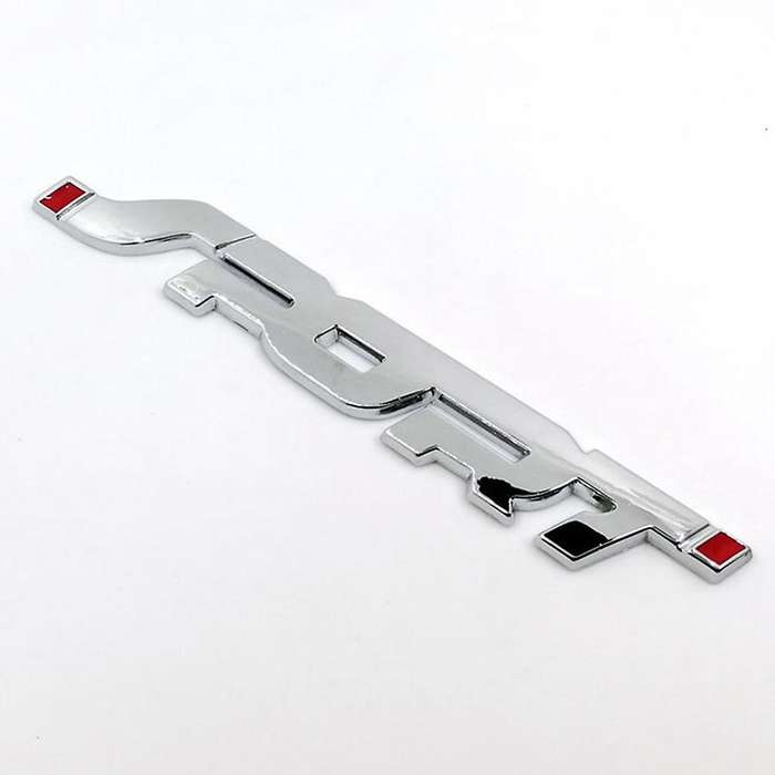 SPORT Logo Emblem Car Trunk Badge 3D Sticker Metal Decal Accessory Silver