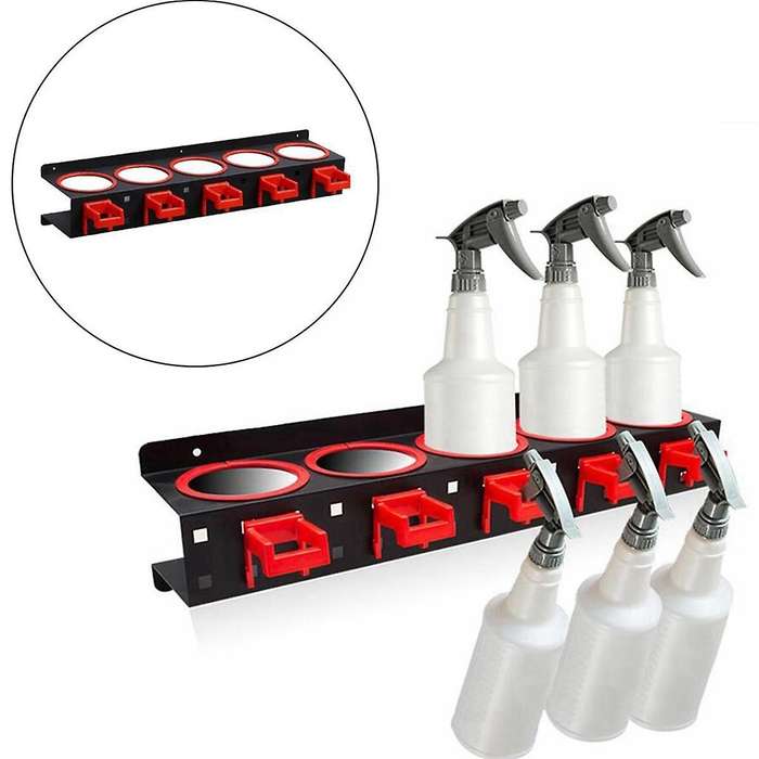 Sprays Bottle Storage Rack Mounted Bracket with Hooks Accessories Sprays Can Organizer Display Hangi
