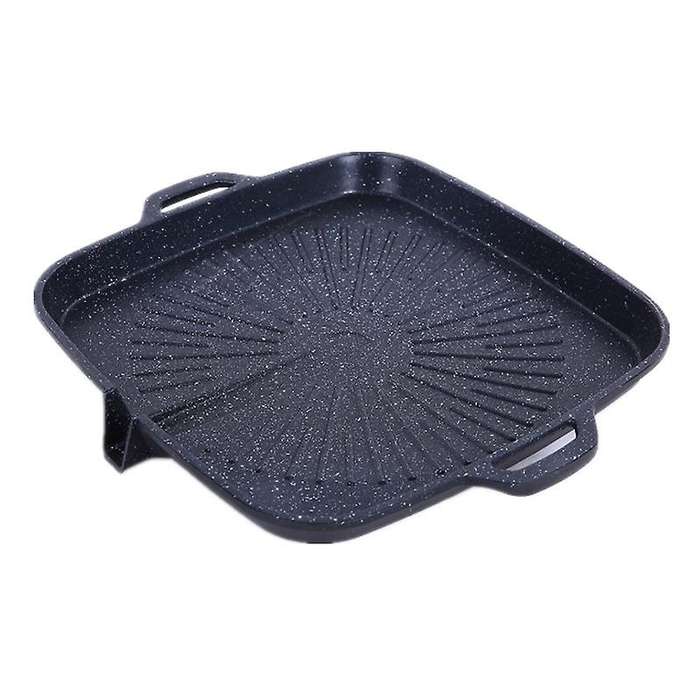 Square Barbecue Plate Korean Barbecue Dish Stone Coating Household Wild Portable Barbecue Dish Bakin