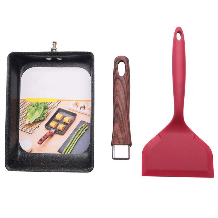 Square Non-Stick Fried Eggs Pans Stainless Fried Eggs Pans Maker Breakfast Pot Mini