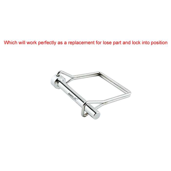 Square Shaft Locking Lock Pin Safety Coupler Pin Retainer Farm Trailers Wagons Lawn Garden Auto Car