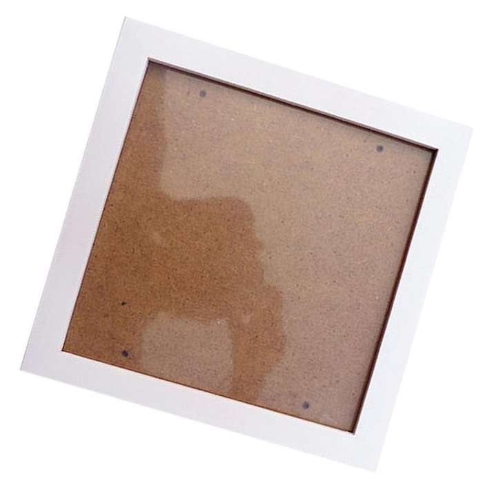 Square Thick Pine Wood Wall Picture Frame(white, 6 Inch)